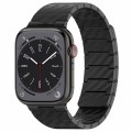 For Apple Watch SE 44mm Carbon Fiber Magnetic Loop Watch Band(Black)