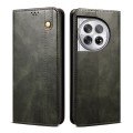 For OnePlus 12 Oil Wax Crazy Horse Texture Leather Phone Case(Green)