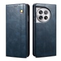 For OnePlus Ace 3 Oil Wax Crazy Horse Texture Leather Phone Case(Blue)