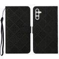 For Samsung Galaxy S23 FE 5G Ethnic Style Embossed Pattern Leather Phone Case(Black)