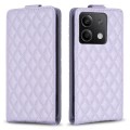 For Xiaomi Redmi Note 13 4G Global Diamond Lattice Vertical Flip Leather Phone Case(Purple)