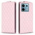 For Xiaomi Redmi Note 13 Pro 4G Global Diamond Lattice Vertical Flip Leather Phone Case(Pink)