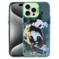 For iPhone 15 Pro Max Animal Pattern PC Phone Case(Panda)