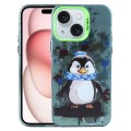 For iPhone 15 Animal Pattern PC Phone Case(Penguin)