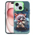 For iPhone 15 Animal Pattern PC Phone Case(Raccoon)