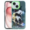 For iPhone 15 Animal Pattern PC Phone Case(Panda)