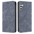 For Samsung Galaxy S24+ 5G Ethnic Embossed Adsorption Leather Phone Case(Grey)