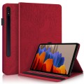 For Samsung Galaxy Tab S9+ Life Tree Series Horizontal Flip Leather Tablet Case(Red)