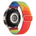 For Coros Pace 2 / Coros Apex 42mm 20mm Painted Colorful Nylon Woven Buckle Watch Band(Liquid Colorf