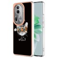For OPPO Reno11 Pro 5G Global Electroplating Marble Dual-side IMD Phone Case(Natural Growth)