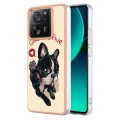 For Xiaomi 13T/13T Pro Electroplating Marble Dual-side IMD Phone Case(Lucky Dog)