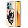 For Xiaomi Redmi Note 13 5G Electroplating Marble Dual-side IMD Phone Case(Lucky Dog)