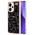 For Xiaomi Redmi Note 13 Pro+ 5G Electroplating Marble Dual-side IMD Phone Case(Equation)