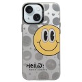 For iPhone 15 English Characters PC Phone Case(Big Smiley Face)