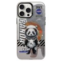 For iPhone 15 Pro Max Astronaut Pattern PC Phone Case(Gray Panda)