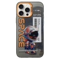 For iPhone 15 Pro Astronaut Pattern PC Phone Case(Black Astronaut)