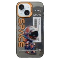 For iPhone 15 Plus Astronaut Pattern PC Phone Case(Black Astronaut)