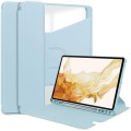 For Samsung Galaxy Tab S9+ 360 Rotation Transparent Smart Leather Case(Sky Blue)