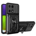 For Xiaomi Redmi Note 13 Pro 4G Sliding Camshield TPU+PC Phone Case with Card Slot(Black)