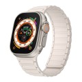 For Apple Watch Ultra 49mm Magnetic Loop Silicone Watch Band(Starlight)