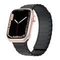 For Apple Watch 8 41mm Magnetic Loop Silicone Watch Band(Black)