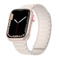 For Apple Watch 4 44mm Magnetic Loop Silicone Watch Band(Starlight)