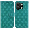 For Infinix Smart 7 HD Double 8-shaped Embossed Leather Phone Case(Green)