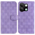 For Infinix Smart 7 HD Double 8-shaped Embossed Leather Phone Case(Purple)