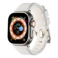 For Apple Watch 8 41mm Double Ring Silicone Watch Band(White)