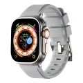 For Apple Watch SE 44mm Double Ring Silicone Watch Band(Space Grey)