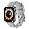 For Apple Watch 3 38mm Double Ring Silicone Watch Band(Space Grey)