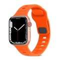 For Apple Watch 4 40mm Square Buckle Stripes Silicone Watch Band(Orange)