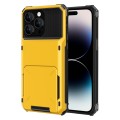 For iPhone 15 Pro Max Scratch-Resistant Shockproof Heavy Duty Rugged Armor Phone Case(Yellow)