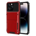 For iPhone 15 Pro Max Scratch-Resistant Shockproof Heavy Duty Rugged Armor Phone Case(Red)