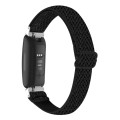 For Fitbit Inspire 3 Buckle Wave Braided Nylon Watch Band(Black)