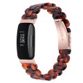 For Fitbit Inspire 3 Oval Resin Replacement Watch Band(Tortoiseshell)