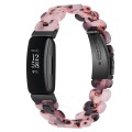 For Fitbit Inspire 3 Oval Resin Replacement Watch Band(Tortoise Flower)