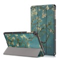 For Honor Pad 7 10.1inch/X8/X8 Lite Custer Painted Painted 3-folding Holder Tablet PC Leather Case(A