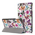 For Honor Pad 7 10.1inch/X8/X8 Lite Custer Painted Painted 3-folding Holder Tablet PC Leather Case(B
