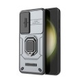 For Samsung Galaxy S24+ 5G Sliding Camshield TPU + PC Shockproof Phone Case with Holder(Grey)