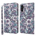 For Samsung Galaxy A05s 3D Painting Pattern Flip Leather Phone Case(Swirl Pattern)