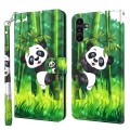 For Samsung Galaxy A05s 3D Painting Pattern Flip Leather Phone Case(Bamboo Panda)