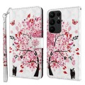 For Samsung Galaxy S24 Ultra 5G 3D Painting Pattern Flip Leather Phone Case(Cat Under The Tree)