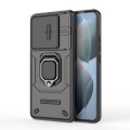 For Xiaomi Redmi K70 5G Sliding Camshield TPU + PC Shockproof Phone Case with Holder(Black)