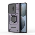 For Xiaomi Redmi K70 5G Sliding Camshield TPU + PC Shockproof Phone Case with Holder(Purple)