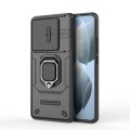 For Xiaomi Redmi K70E 5G Sliding Camshield TPU + PC Shockproof Phone Case with Holder(Black)