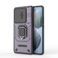 For Xiaomi Redmi K70E 5G Sliding Camshield TPU + PC Shockproof Phone Case with Holder(Purple)