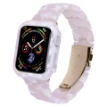 For Apple Watch Series 9 / 8 / 7 41mm Printed Resin PC Watch Band Case Kit(Tortoiseshell)