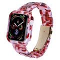 For Apple Watch Series 6/5/4/SE 44mm Printed Resin PC Watch Band Case Kit(Nougat Color)
