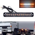DC12V-24V / 36W Car Truck Emergency Strobe Flash Warning Light 12LEDs Long Ultra-thin Side Lights(Ye